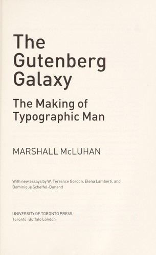 The Gutenberg galaxy