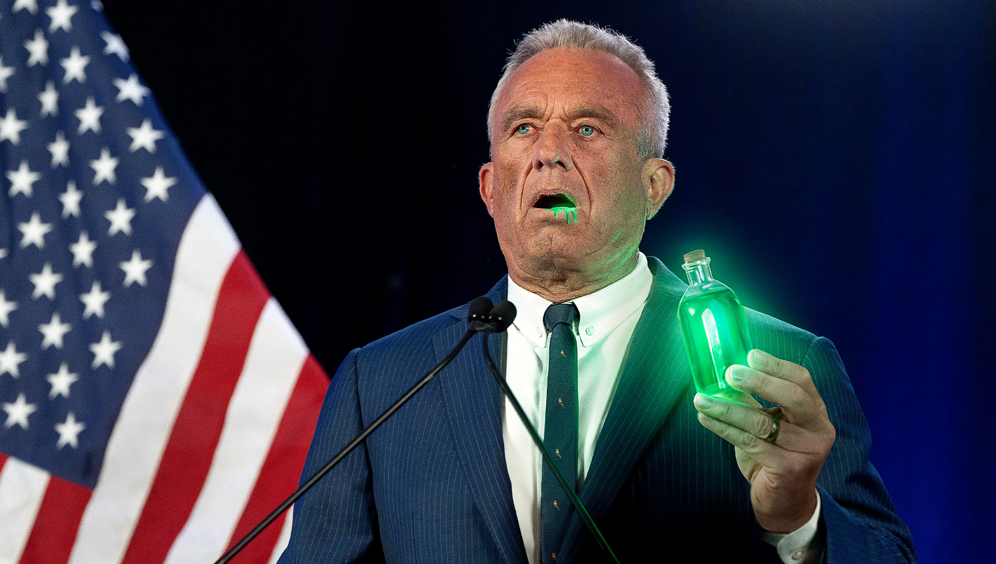 RFK Jr. Mandates All Americans Drink Mysterious Glowing Liquid
