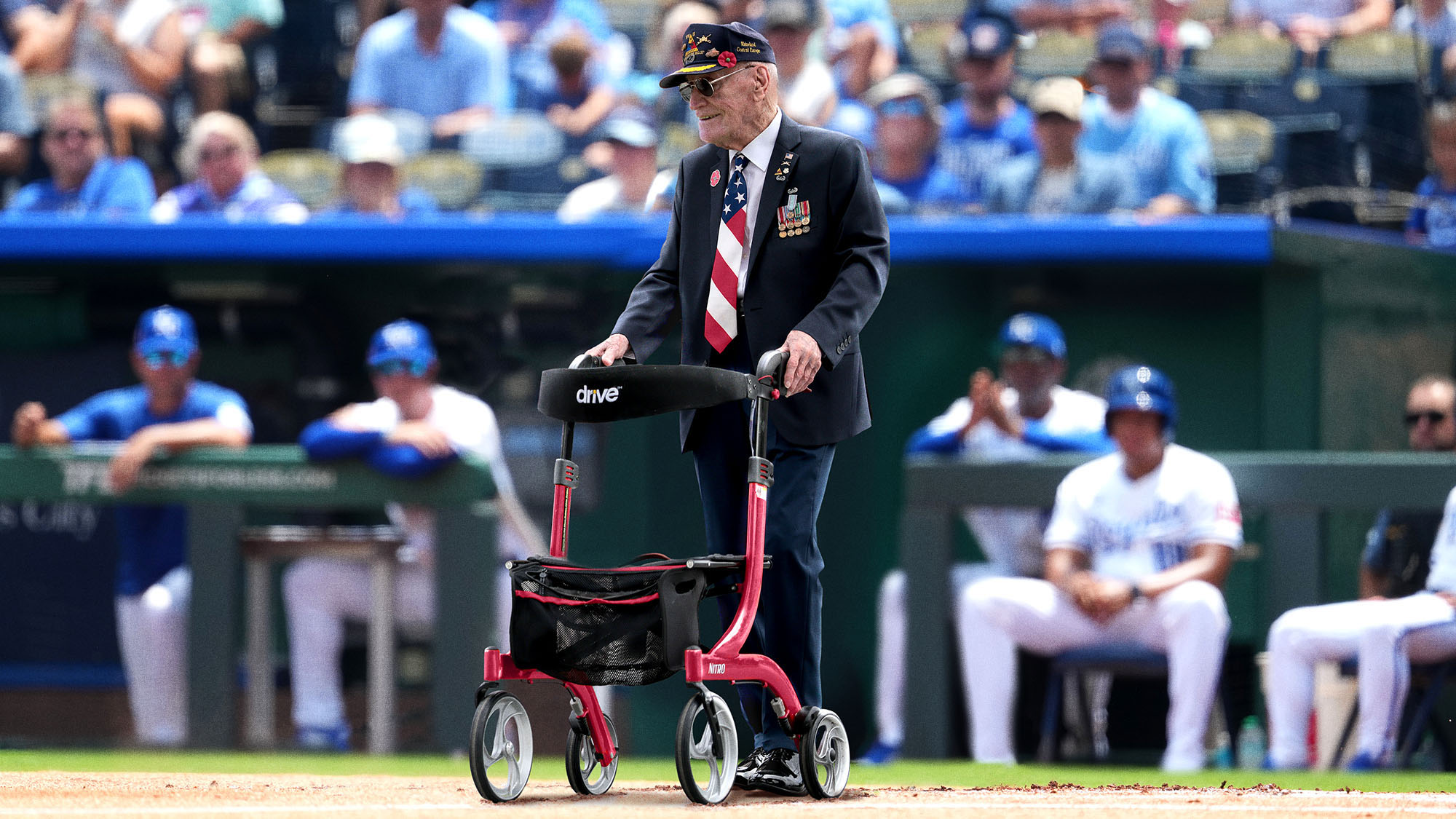 WWII Veteran Standing On Field Not Planned