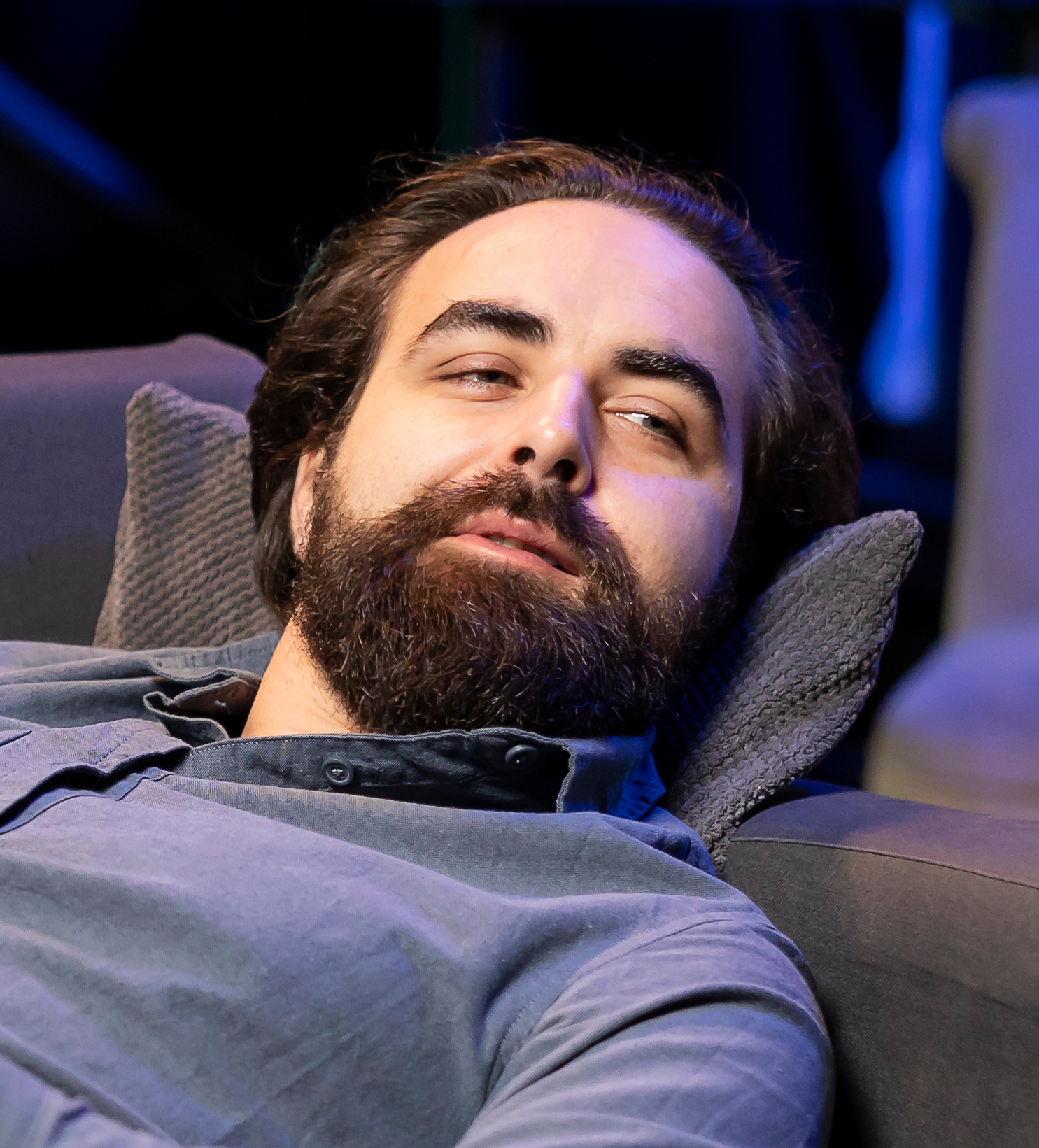 Masturbating Man Keeping Eye On Game
