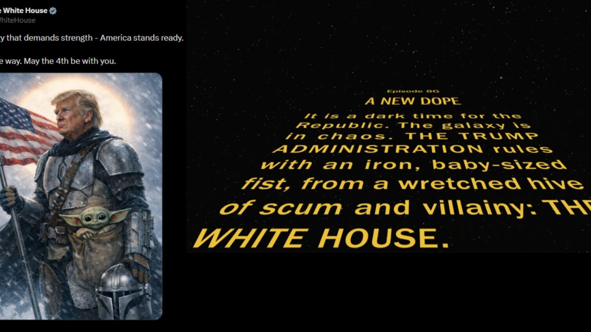 Trump Tries Hijacking May the 4th (Happy Star Wars Day, Disney!)