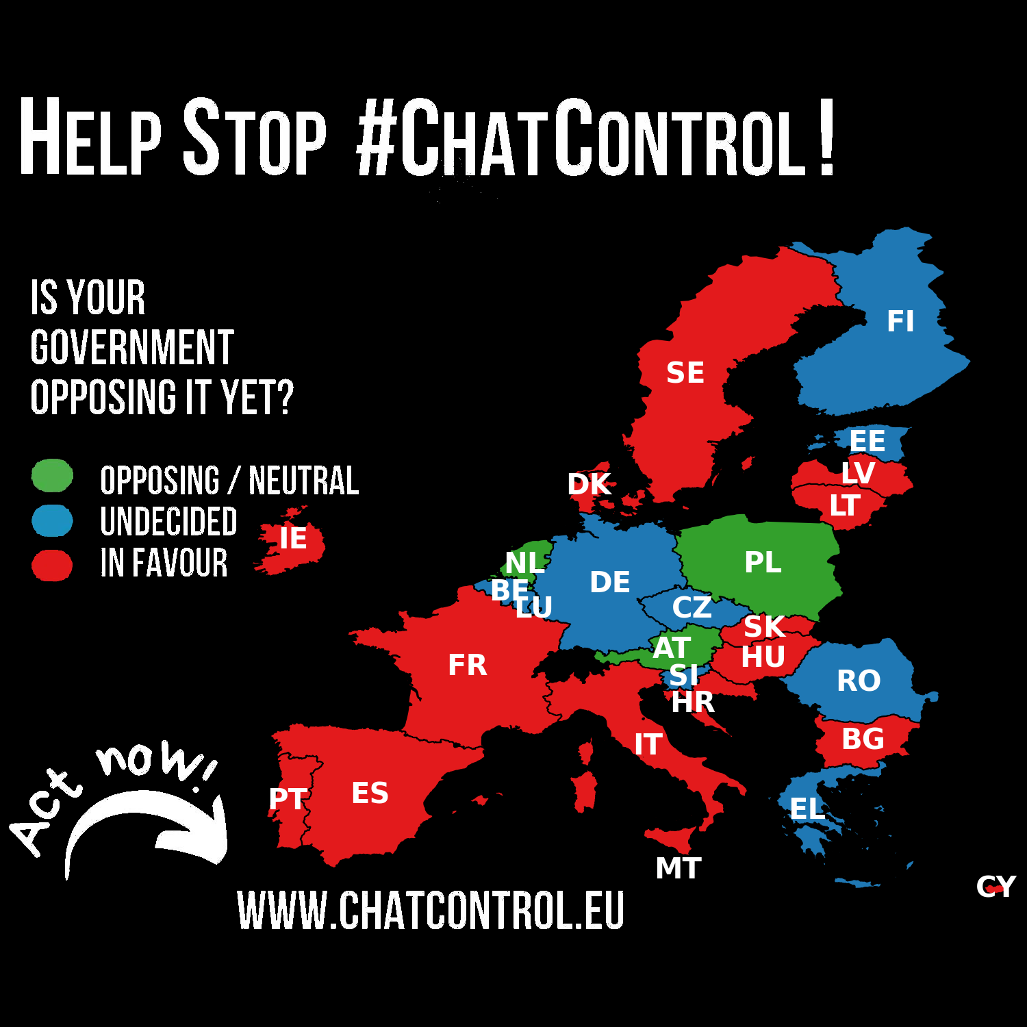 Patrick Breyer: "🇬🇧🚨Leak: Many countries that said NO to #ChatCont…" - digitalcourage.social