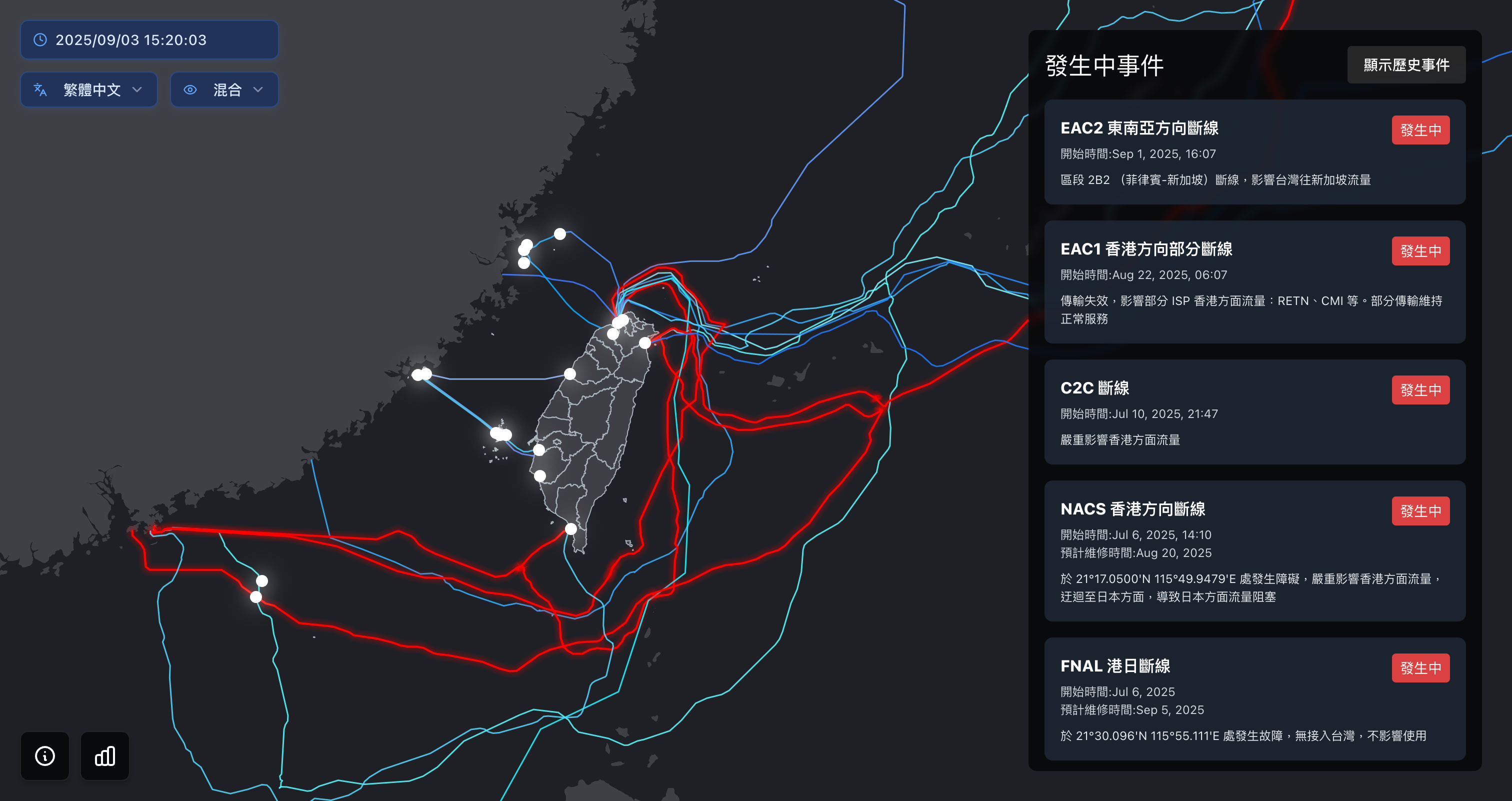 台灣海纜動態地圖
