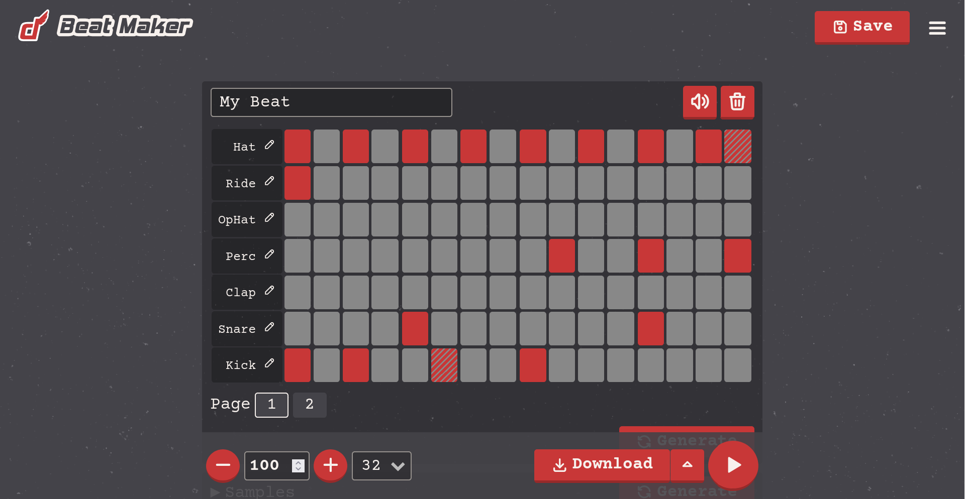 Beat Maker - dopeloop.ai online drum machine