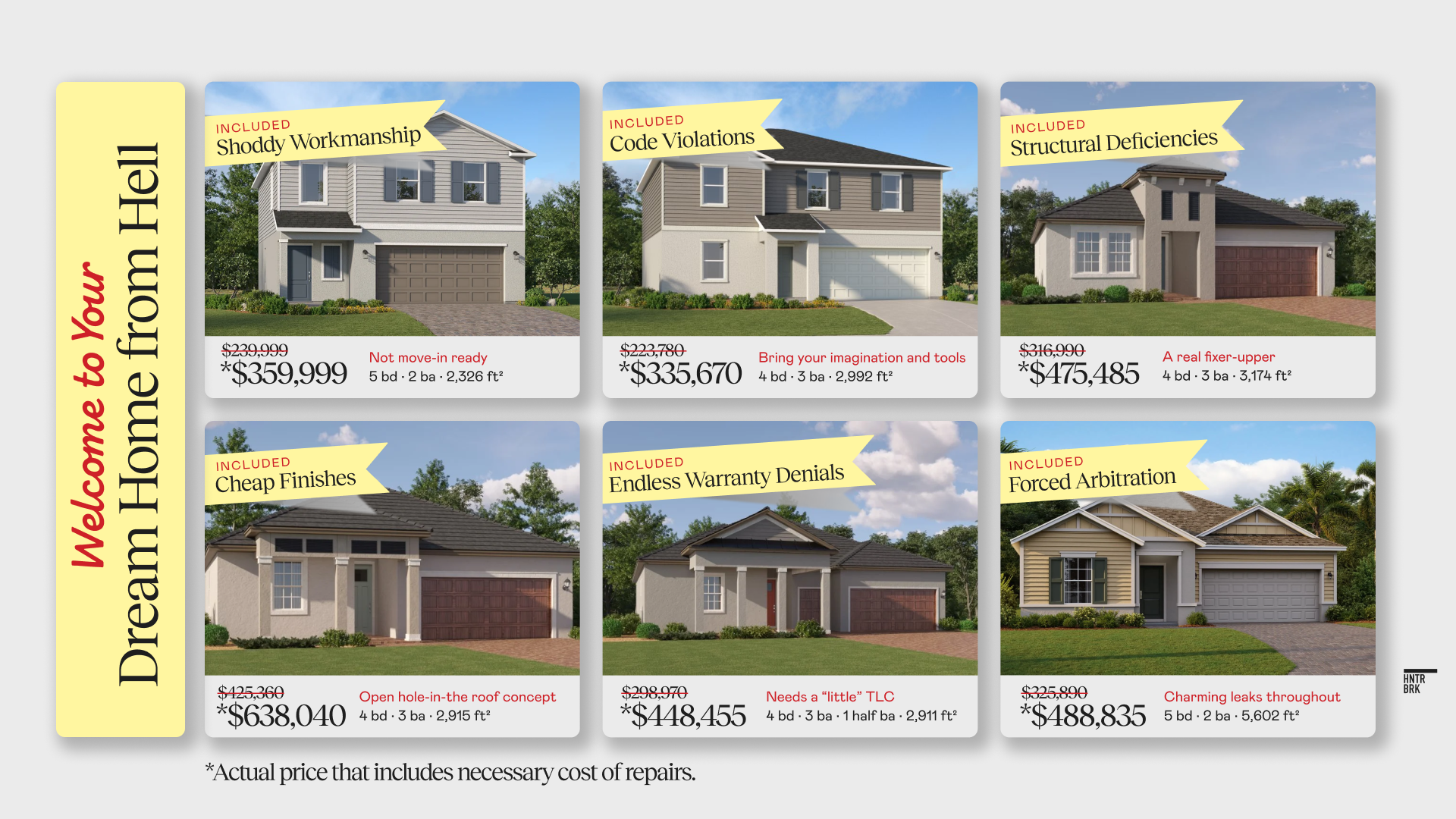 “House from Hell” — How America’s Largest Homebuilders Shift the Cost of Shoddy Construction to Buyers