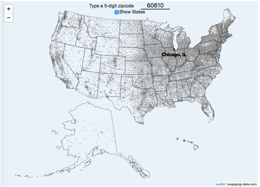 Zip Code Map of the United States