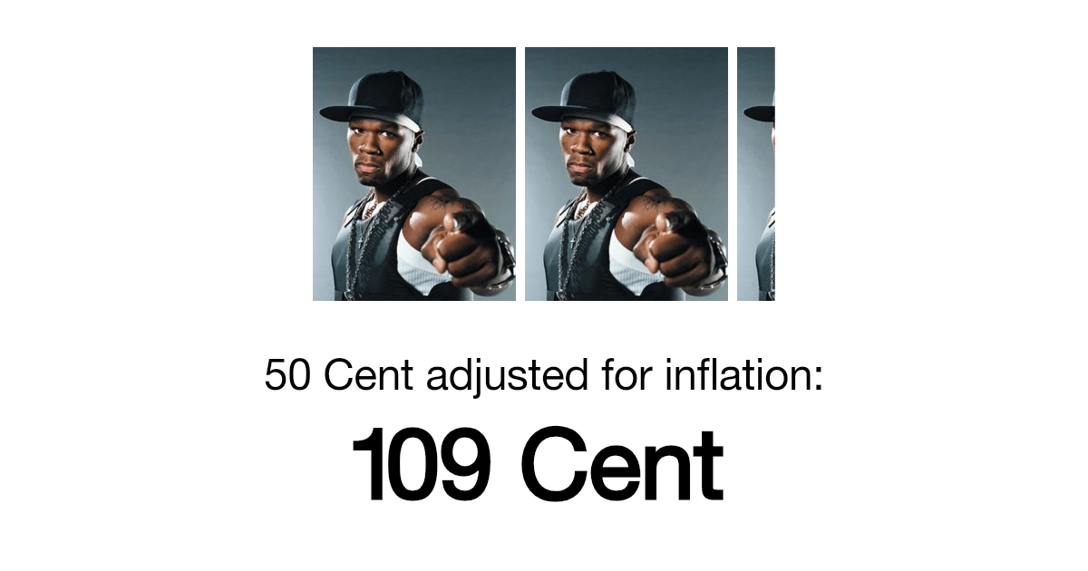 50 Cent Adjusted for Inflation