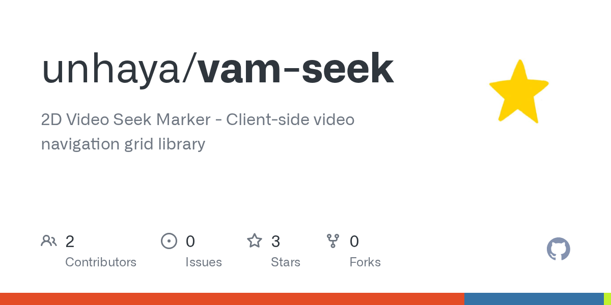 GitHub - unhaya/vam-seek: 2D Video Seek Marker - Client-side video navigation grid library