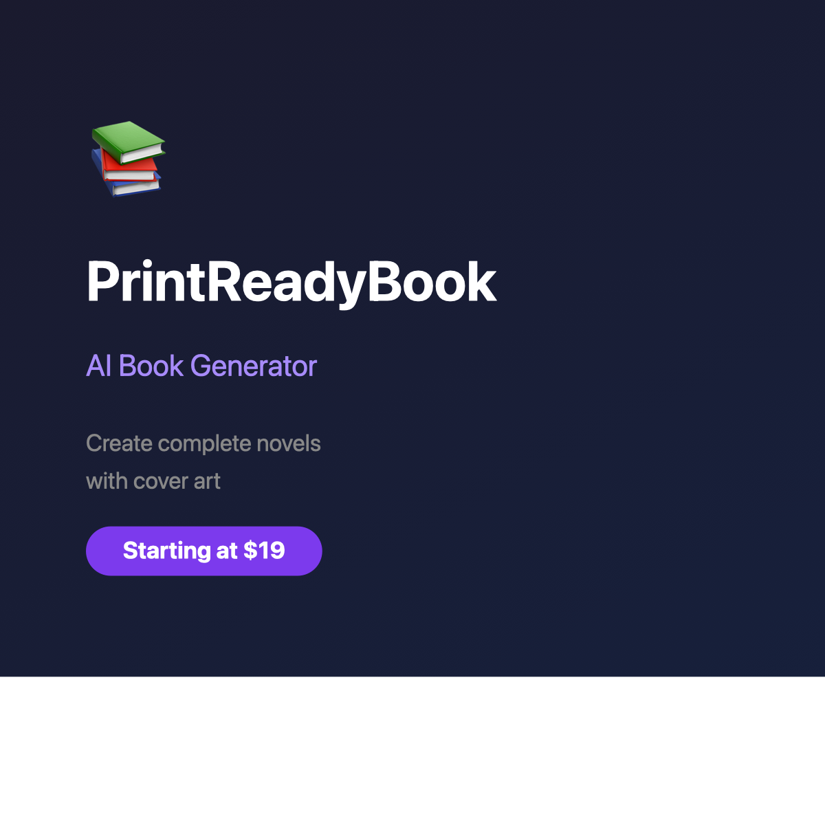 PrintReadyBook - AI Book Generator
