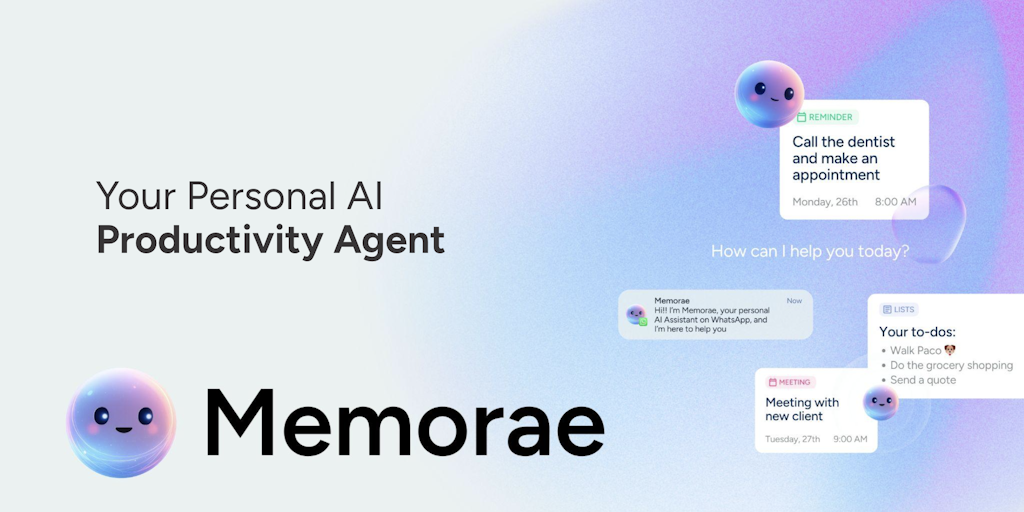 Memorae: Boost your productivity with Whatsapp | Product Hunt