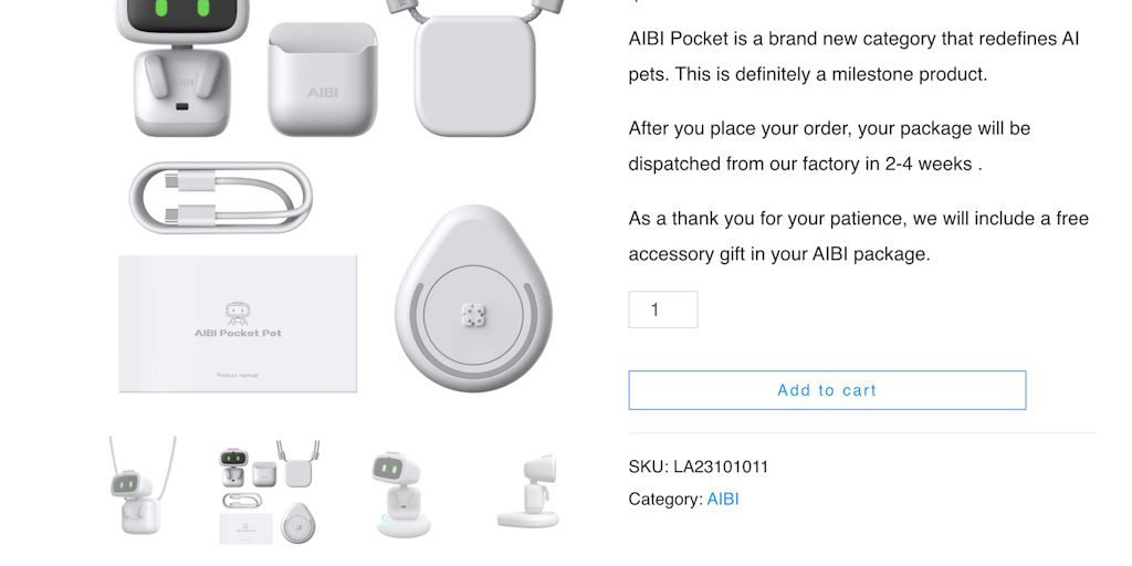 AIBI Pocket: Your pocket-sized AI pet companion | Product Hunt
