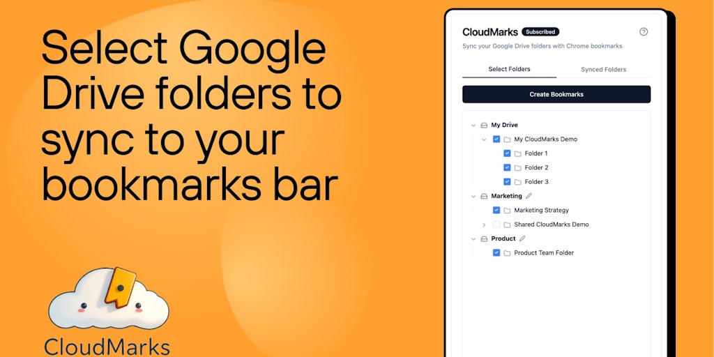 CloudMarks: Your Google Drive, now in your bookmarks bar | Product Hunt