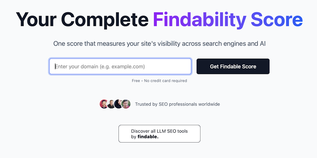 AI SEO Score by Findable: Check the AI SEO score of your company | Product Hunt