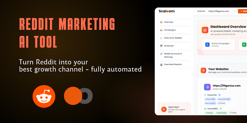 Scaloom: AI-powered Reddit marketing that works while you sleep | Product Hunt