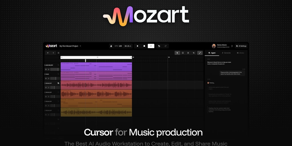 Mozart AI: Cursor for music production | Product Hunt