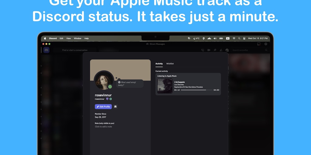 MusicRPC: Share tracks from Apple Music to Discord | Product Hunt