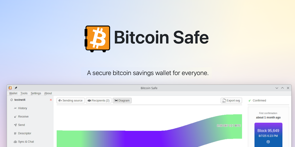 Bitcoin-Safe Desktop Wallet (FOSS): Free & OpenSource software for managing cold storage wallets | Product Hunt
