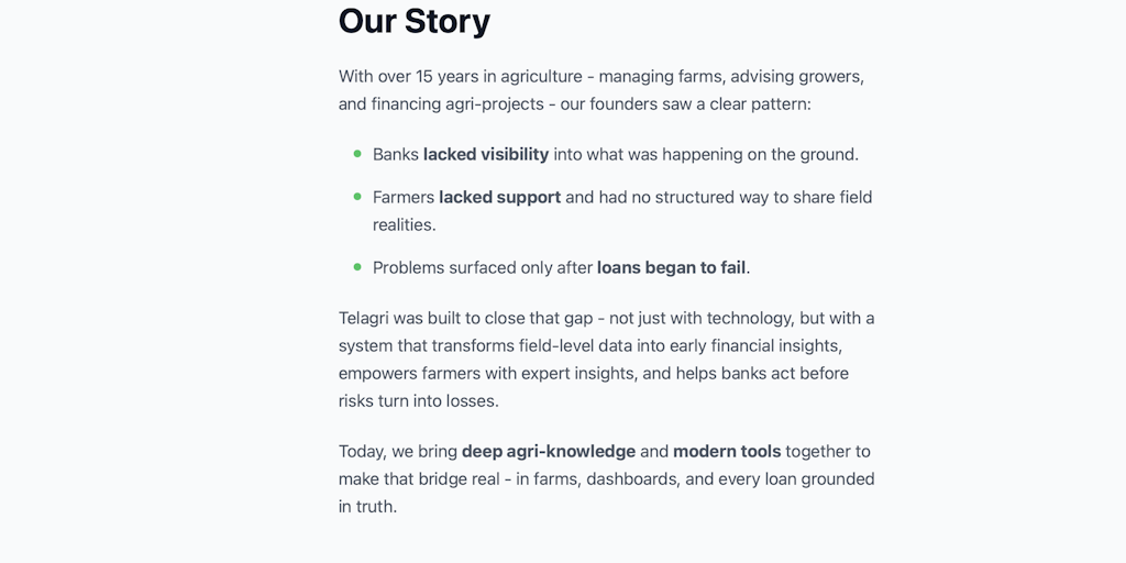 Smarter agri-lending with real-time field visibility - Telagri | Product Hunt