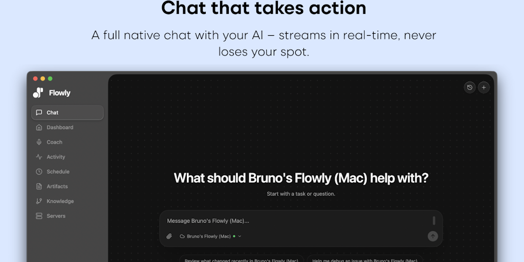 Your personal AI assistant, native to your desktop | Flowly | Product Hunt