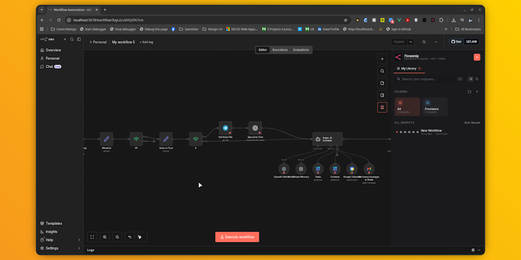 n8n extension to save and reuse workflow snippets in-canvas - Flowsnip | Product Hunt