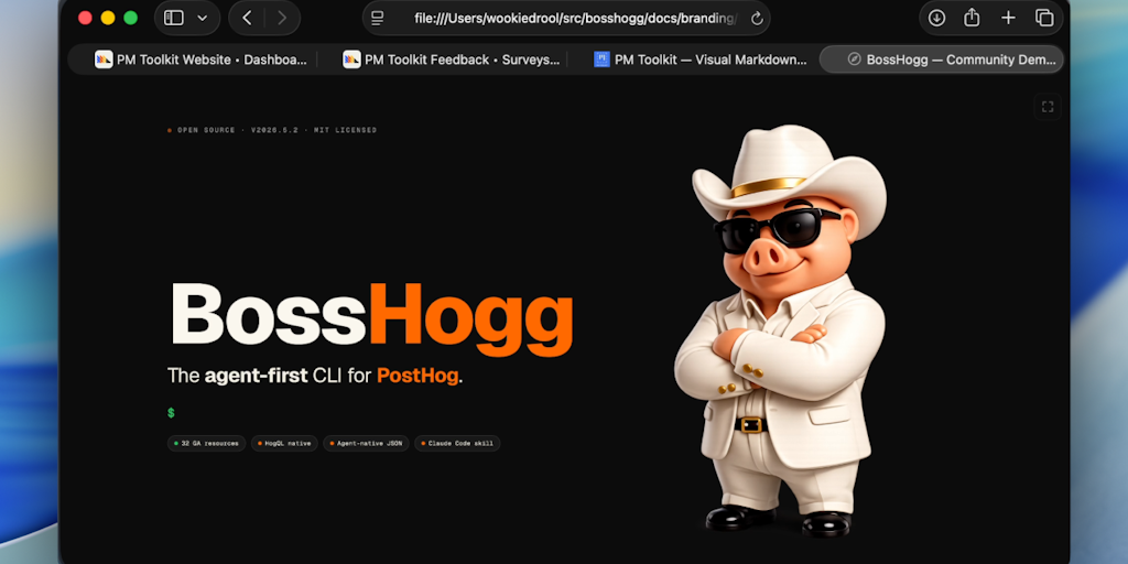 BossHogg | Agent-first CLI for PostHog analytics and feature flags | Product Hunt