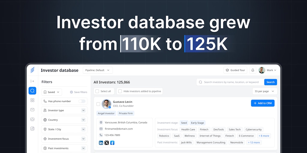Angel Match: A database of 125K+ Angels and VCs to raise your capital | Product Hunt