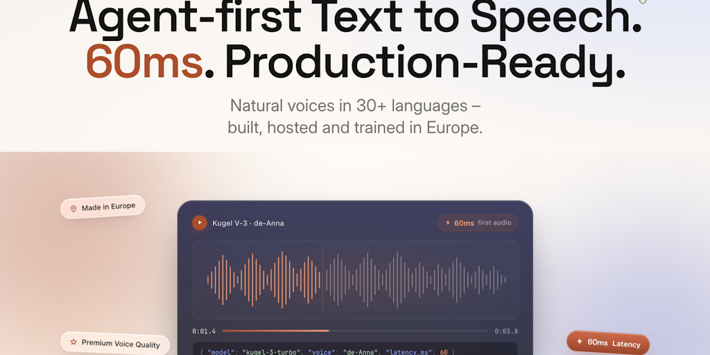 KugelAudio: Real-time text-to-speech model you can self-host | Product Hunt