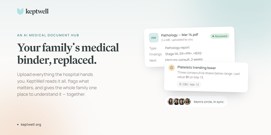KeptWell: Your family's medical binder, replaced. | Product Hunt