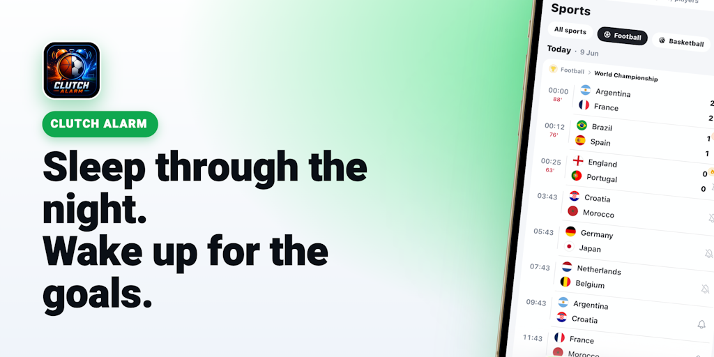 Clutch Alarm: Sleep through the night. Wake up for the goals. | Product Hunt