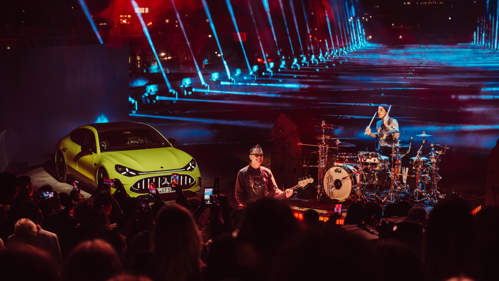 Blink-182, Brad Pitt, and George Russell Join Mercedes-AMG to Unveil a Fun-Forward EV